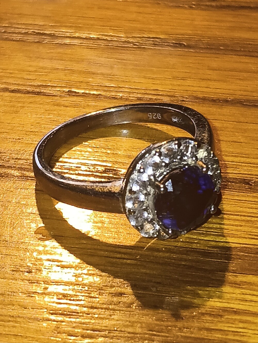 1.27ct. Natural Blue Sapphire 925 Ring